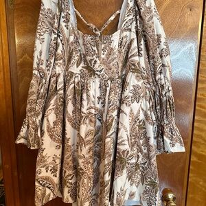 Anthropologie Pilcro square-neck corduroy mini baby doll dress